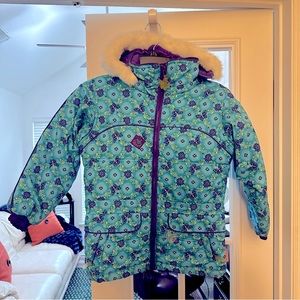 Obermeyer Girls Blue Butterfly Ski Jacket